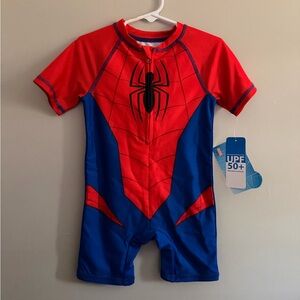 NEW 3T Spider-Man Rashguard Swimsuit